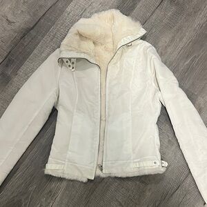 Arden B Nylon and Fur Jacket